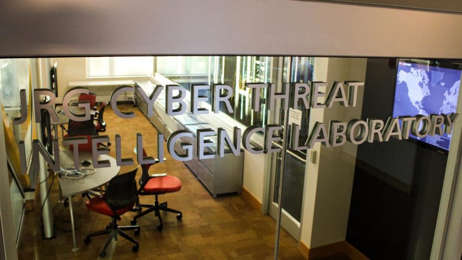 The JRG Cyber Threat Intelligence Laboratory located in Griffin Hall. 