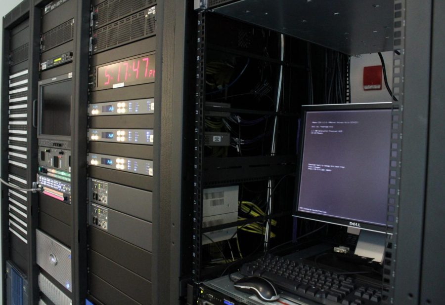 The server system on the third floor of Griffin Hall.
