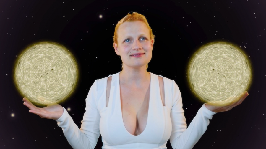 Oldham makes ASMR videos to help the reader relax while also exploring the universe.