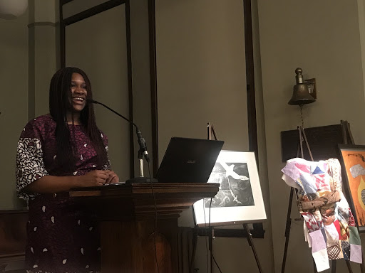 Onyinye Uwolloh speaks on "Ishmael na my Name", her sequence of haiku in Pidgin English based on Herman Melville's Moby Dick.