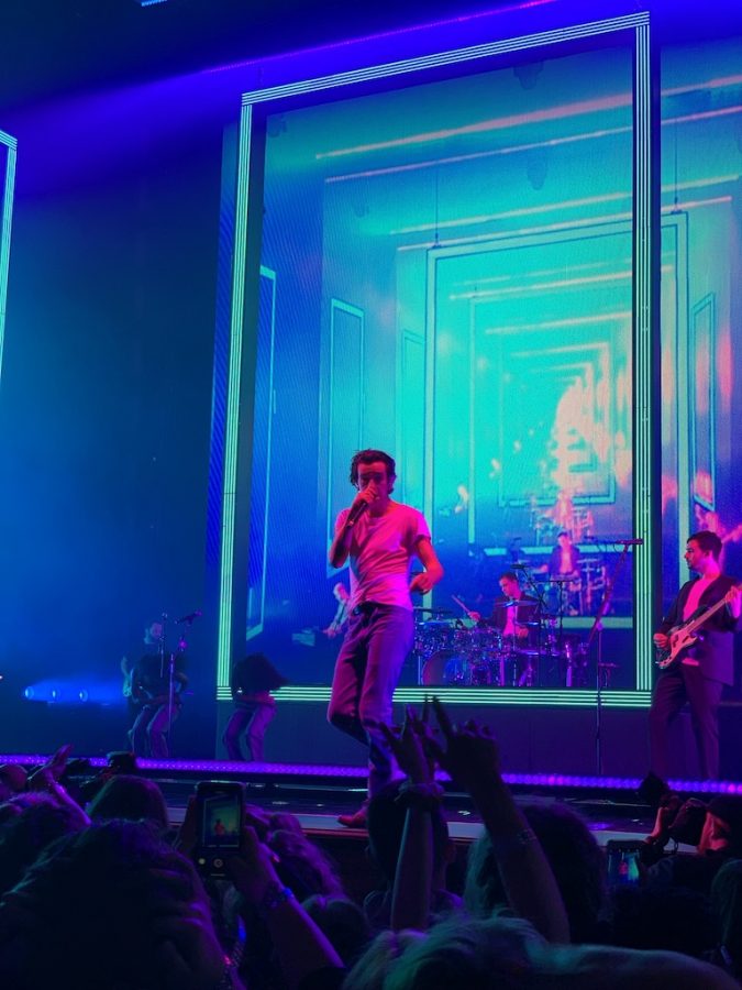 Matty Healy performing "Somebody Else." 