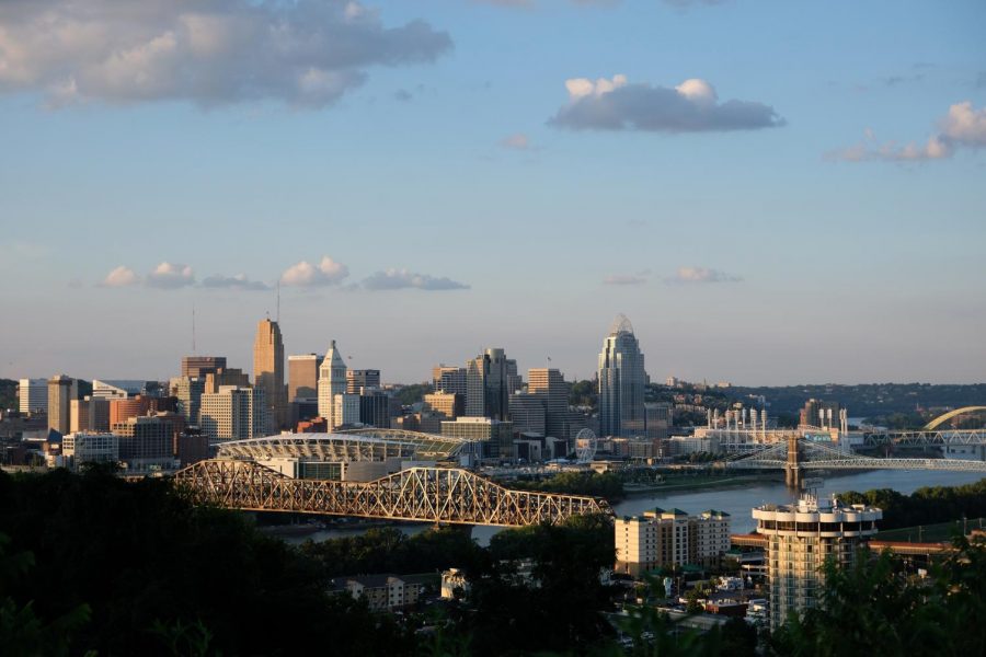 A view of the Cincinnati skyline.