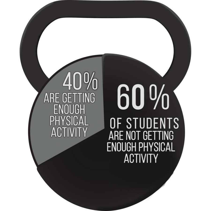 60 percent of students arent getting enough physical activity, according to a study by Northwestern Medicine and Northeastern Illinois University.