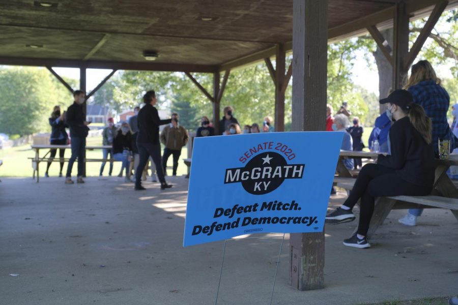 McGrath spoke about getting college-aged student involved in voting. 