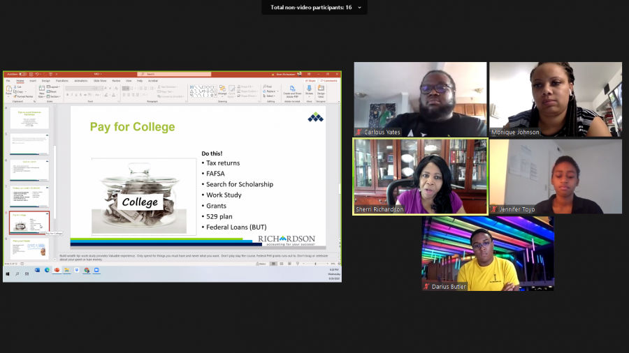 Sherri Richardson speaks at "Make you money make sense" during Welcome Black Week.