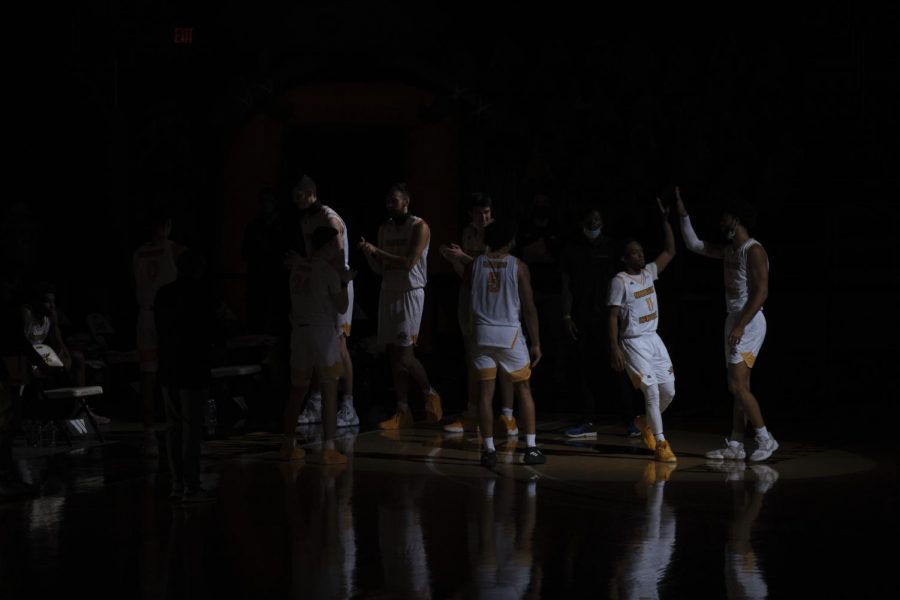 NKU starters are introduced before their season-opening game against Ball State.