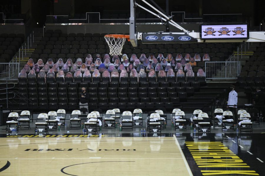 Empty seats inside BB&T Arena.