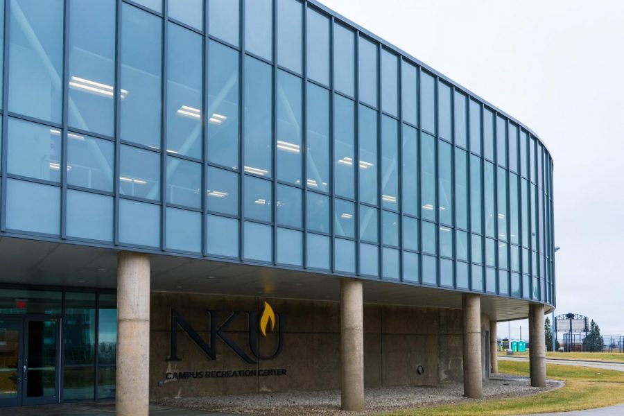 The exterior of the campus recreation center on the campus of Northern Kentucky University.