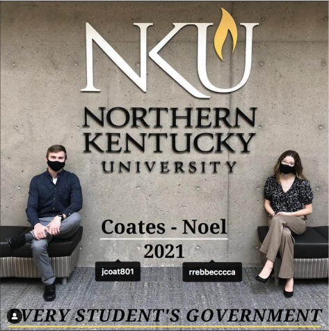 Jackson Coates and Rebecca Noel are running for SGA president and vice president (via coatesnoelnkusga on Instagram).