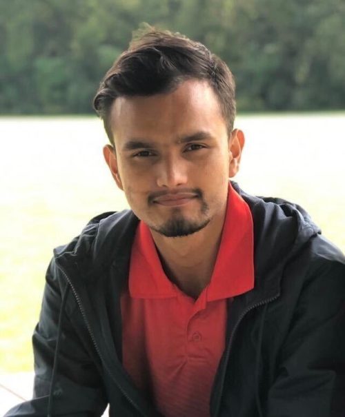 Bikash Acharya, a freshman physics major from Nepal.