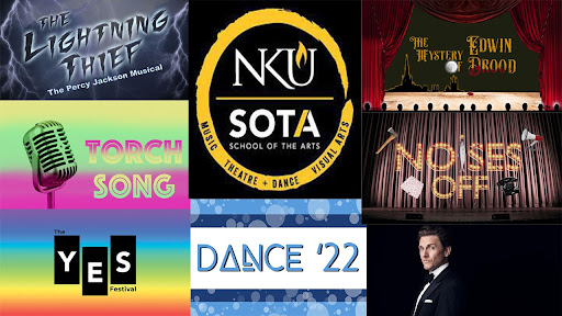 A graphic of upcoming shows and musicals for SOTA.