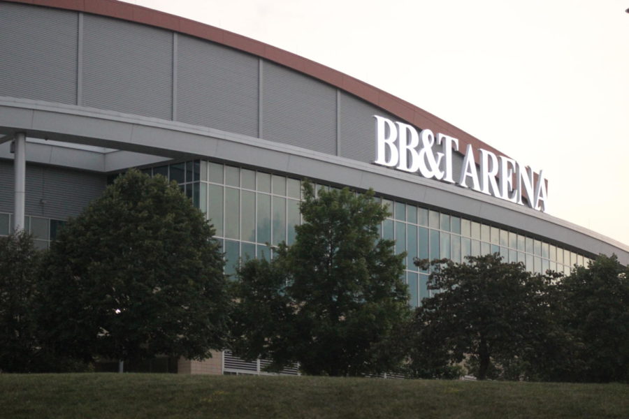 The exterior of BB&T Arena.