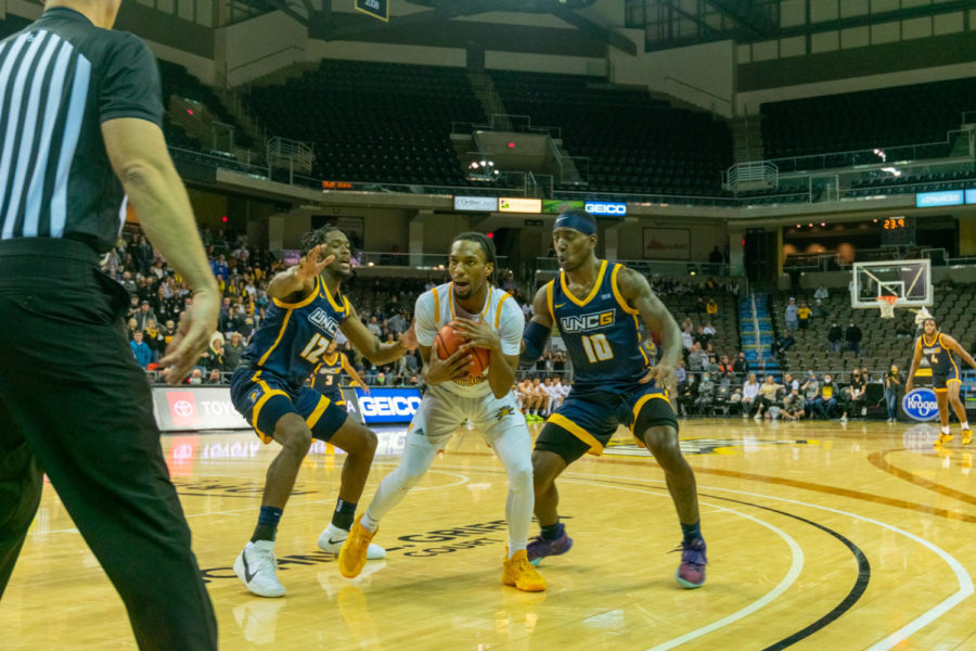 NKU guard Bryson Langdon during the Norse 70-69 loss to UNC Greensboro on Friday night.