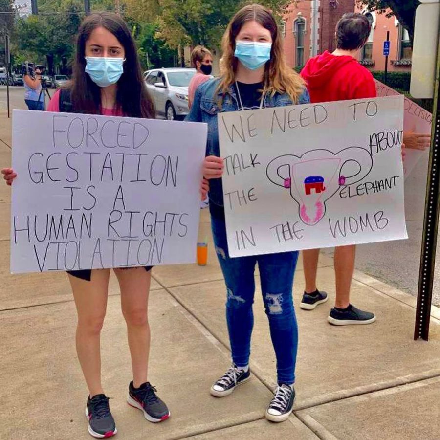 The Organization for Womens Rights attended the Covington womens march in April to stand in solidarity with women in Texas.