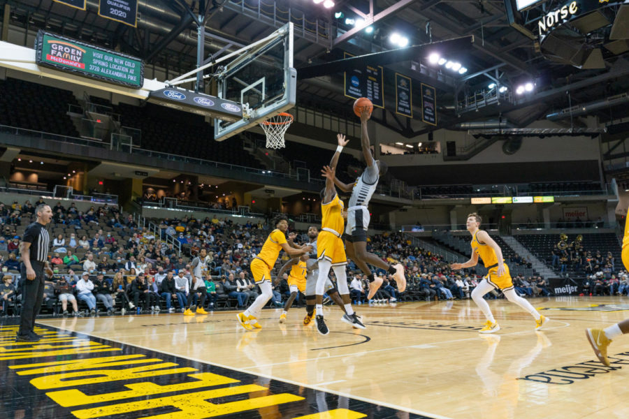 NKU guard Marques Warrick (3) shoots a layup against Canisius on Wednesday. Warrick led the Norse with 30 points on the night.