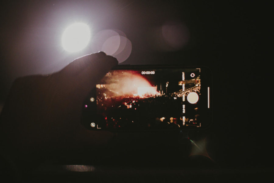 A view of the Playboi Carti concert at BB&T Arena through an Iphone camera. 