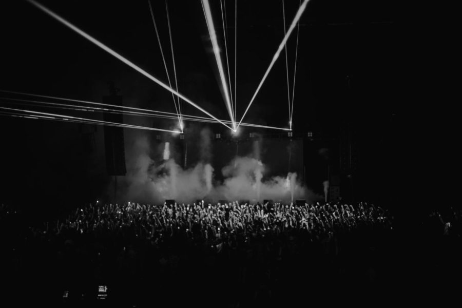 A view of the crowd near the stage at the King Vamp Tour on Wednesday at BB&T Arena.