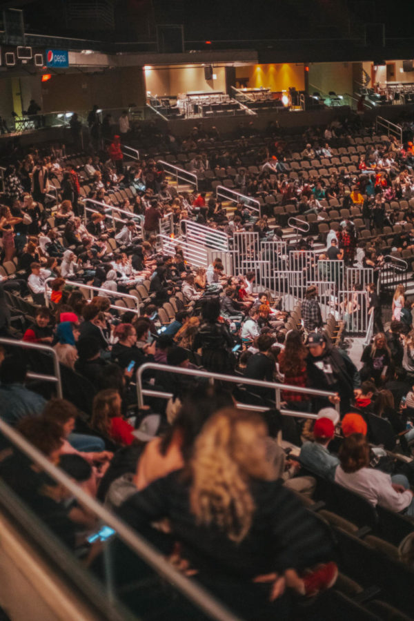 Fans in their seats during the King Vamp Tour concert at BB&T Arena on Wednesday.