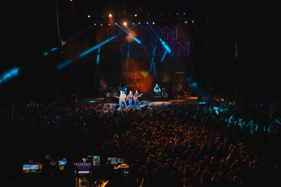 Easton Corbin came out before Cody Johnson at BB&T Arena on Friday night, warming up the crowd for Johnson.