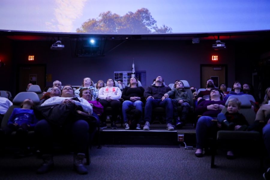 Attendants at the Haile Digital Planetarium on its Public Grand Reopening Day.