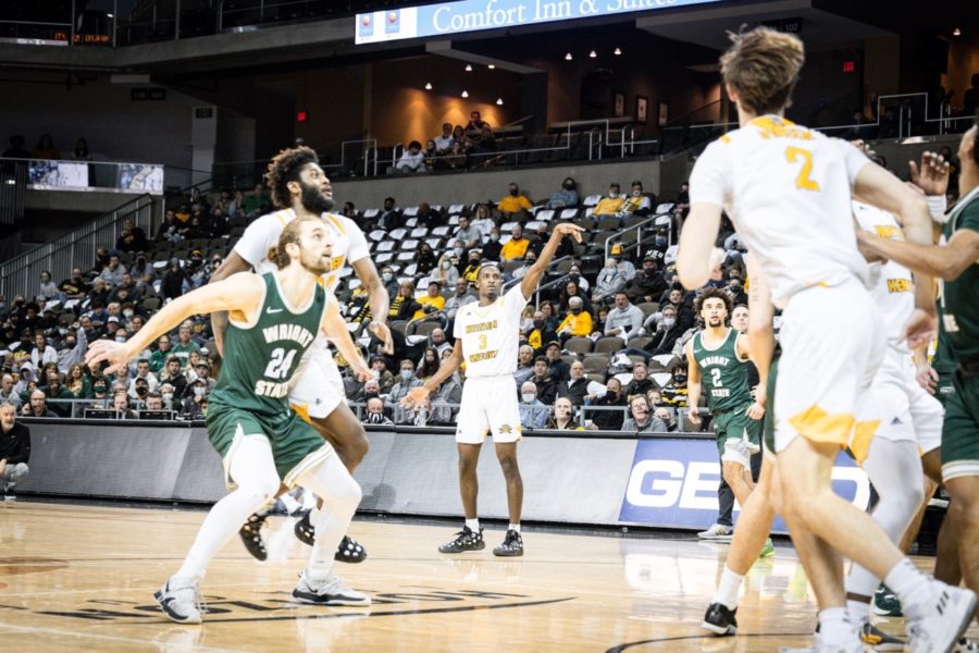 Marques Warrick scored 23 points in the Norse win over Wright State on Jan. 25.