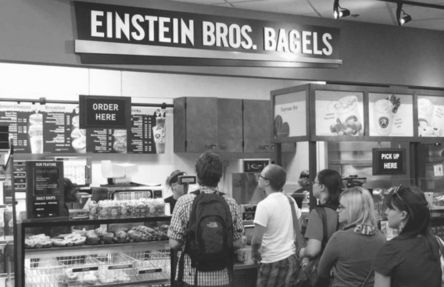 Einstein Bros. Bagels temporarily closed on Nov. 18 for the remainder of the semester.