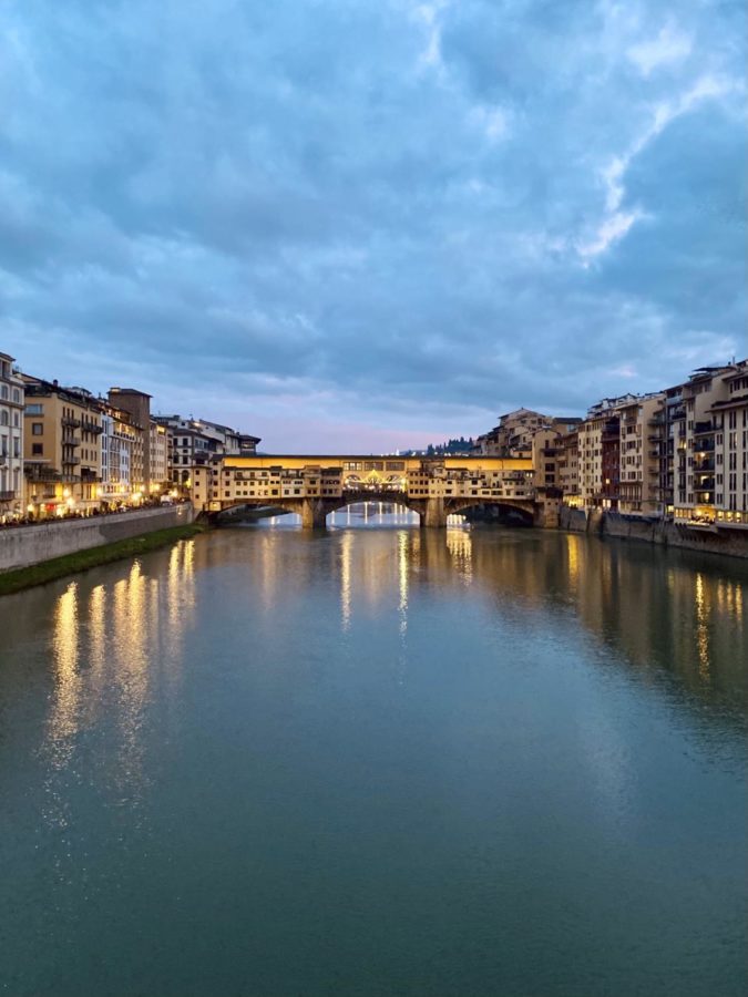 Located in Ponte Santa Trinita, Italy, Patel crossed this bridge to get to the other side of town nearly each day.