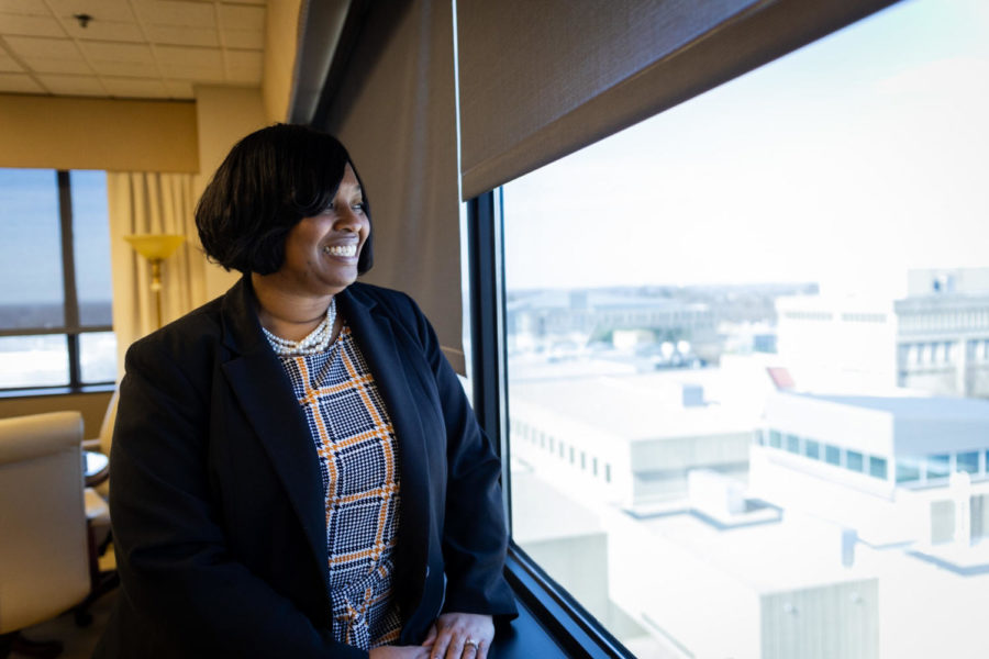 Bonita Brown inside her office. 