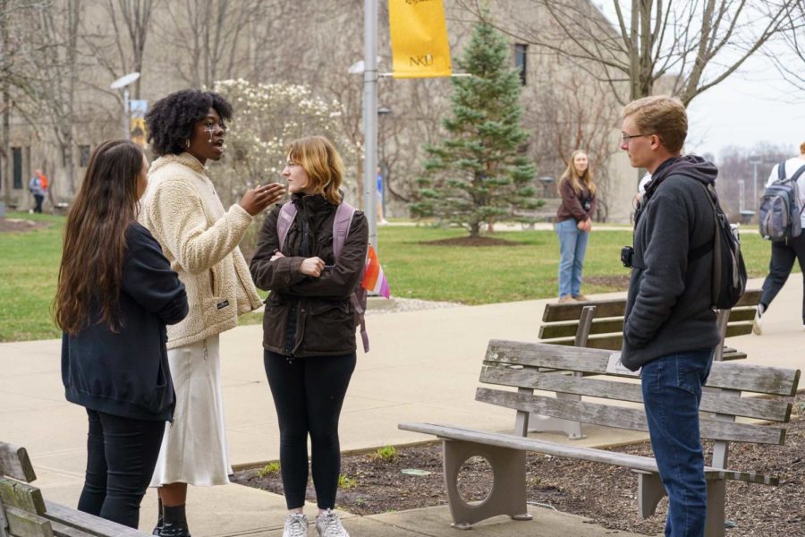 Members of Created Equal could be seen with pamphlets and body cameras recording interactions with students.