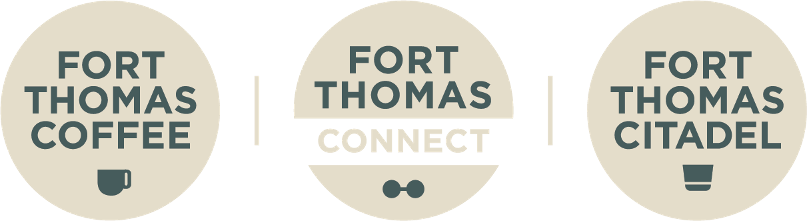 Fort Thomas Coffee, Fort Thomas Connect and Fort Thomas Citadel business logos
