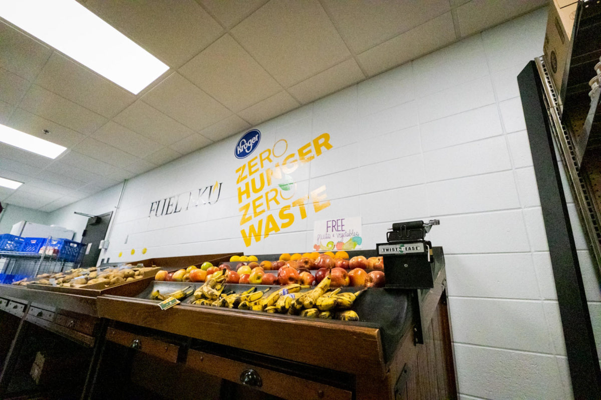 The produce stand inside FUEL NKUs food pantry.