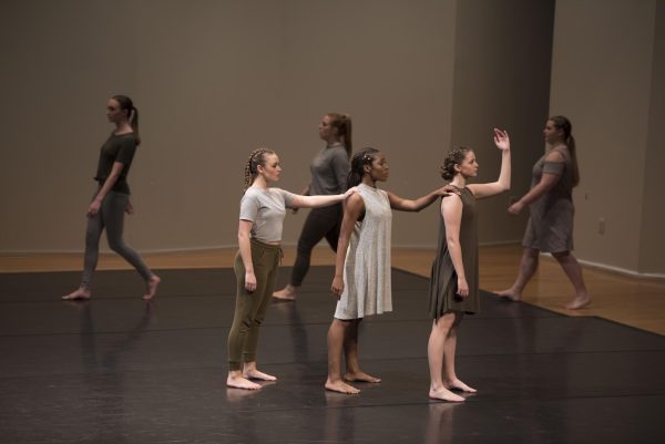 Students perform at Emerging Choreographers Showcase in 2021.