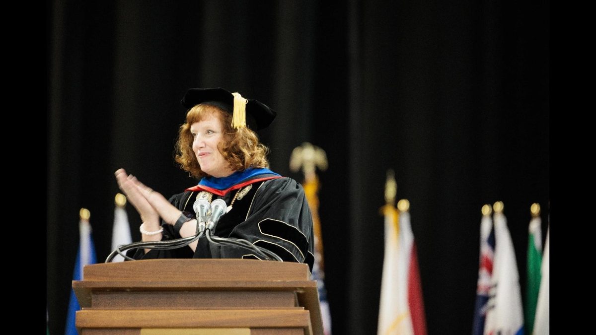 President Cady Short-Thompson presided over her first commencement ceremony since beginning her role in October.