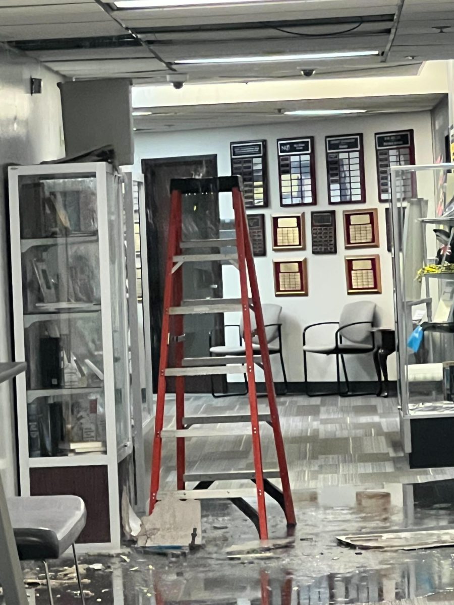 Part of Landrum Academic Centers fifth floor flooded after a sprinkler valve broke. 