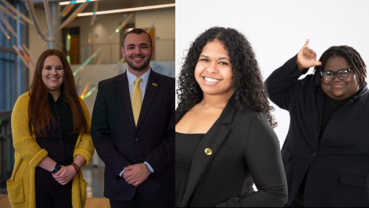 Two slates have announced they are running for SGA presidency: Lucy Burns/Collin Jarrell (left) and Tyana Rasberry/Bryanna Hall (right).