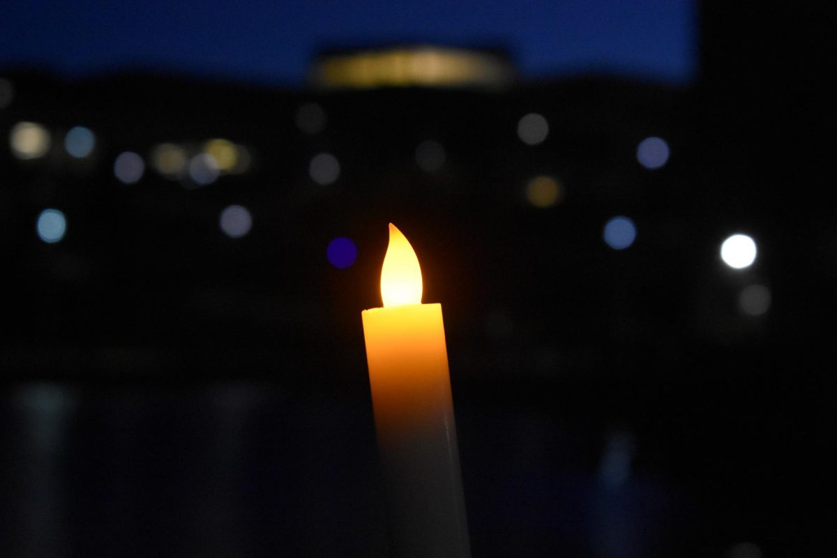 The bright flame of the candlelight on Loch Norse. 