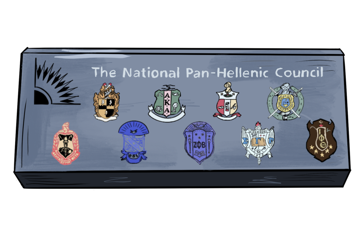 The NPHC plot on campus honors the history of its seven chapters.