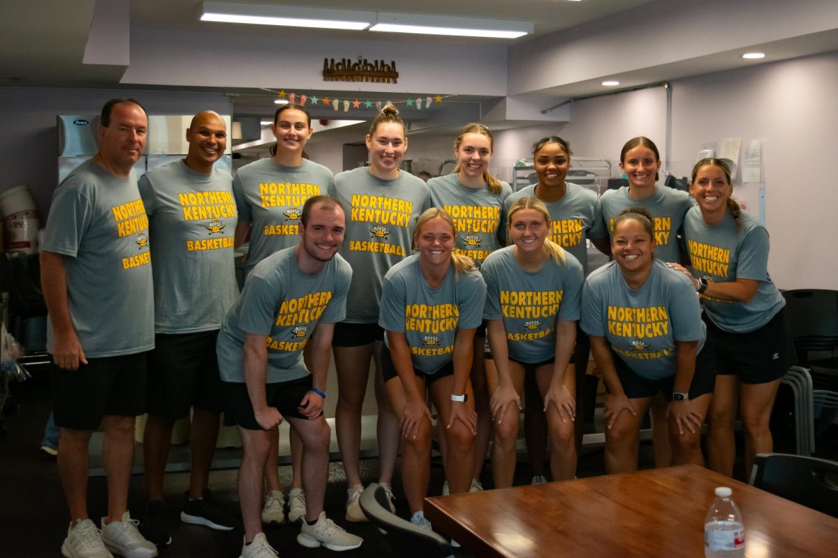 The Northern Kentucky University Women’s Basketball team spent the day giving back, volunteering their time to serve meals at the Parish Kitchen.