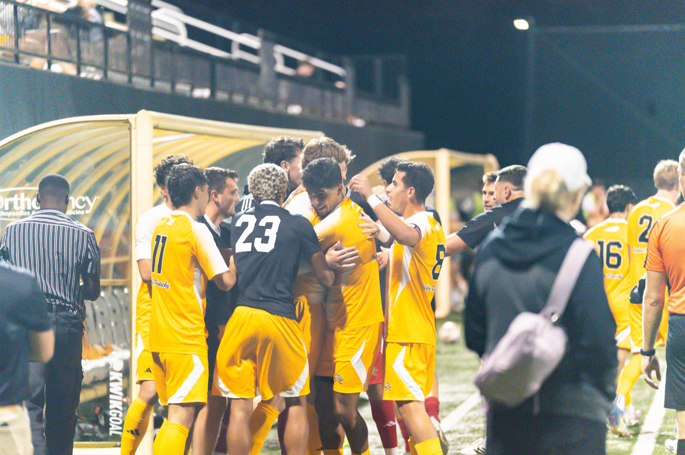 Men’s soccer won in movie-esque fashion in the 89th minute against Union Commonwealth Ky. Junior Midfielder Maddox Behnfeldt (5) scored the walk off goal, as he played the ball inside the box and finished it off.