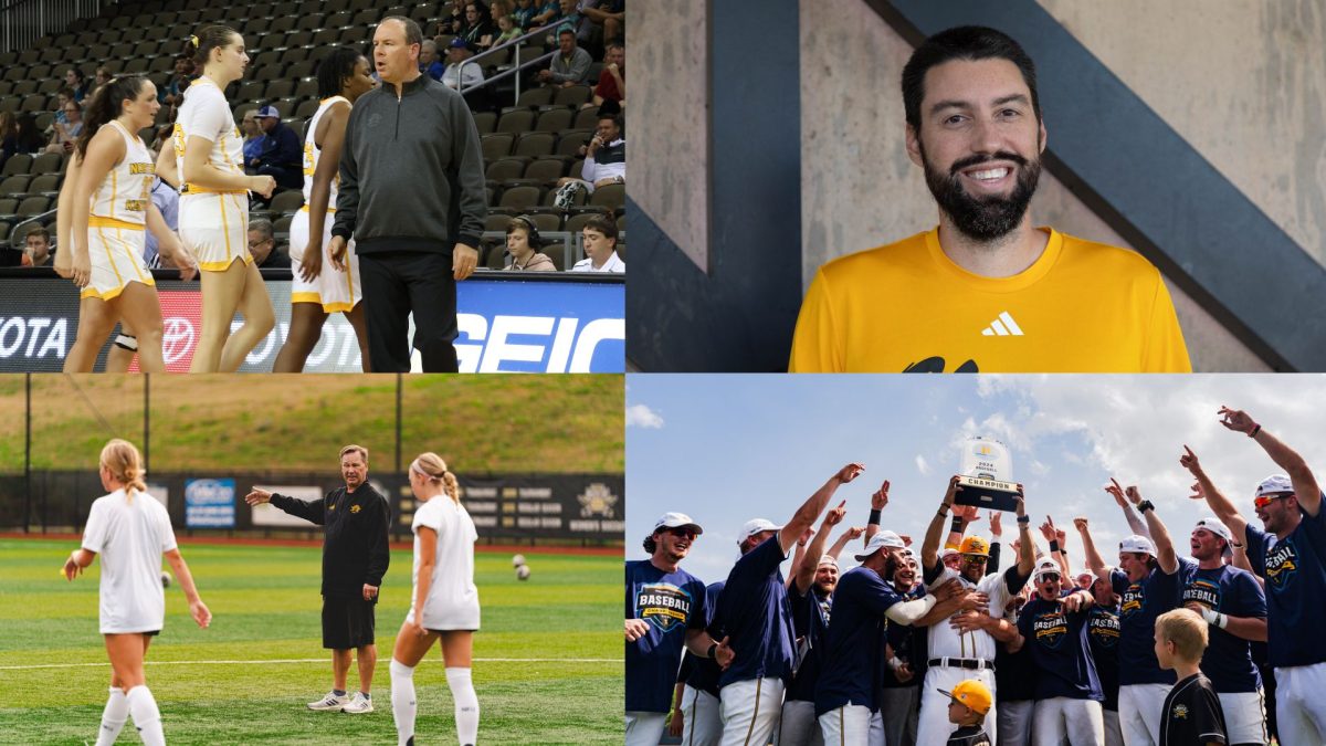 Meet the head coaches of NKU, Jeff Hans (top left), Kevin Woodhull- Smith (top right), Bob Sheehan (bottom left) and Dizzy Peyton (bottom right)