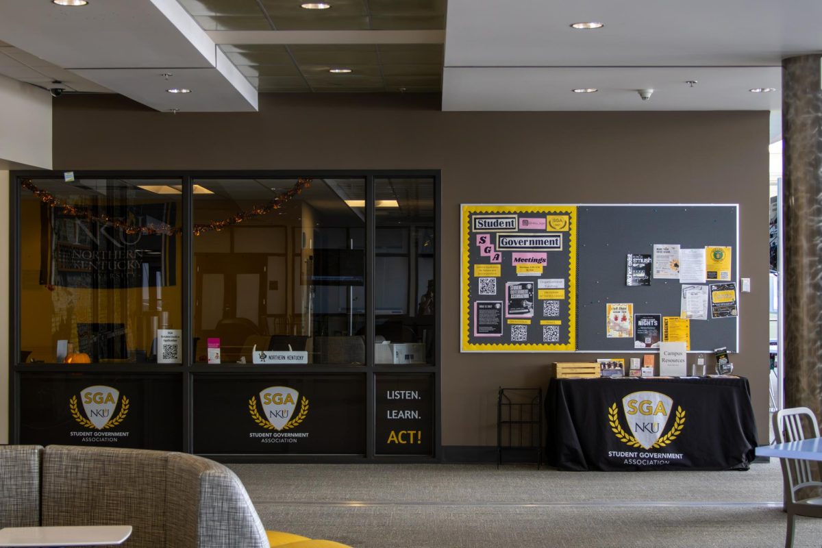 The Student Government Association (SGA) office, located on the third floor of the Student Union. 