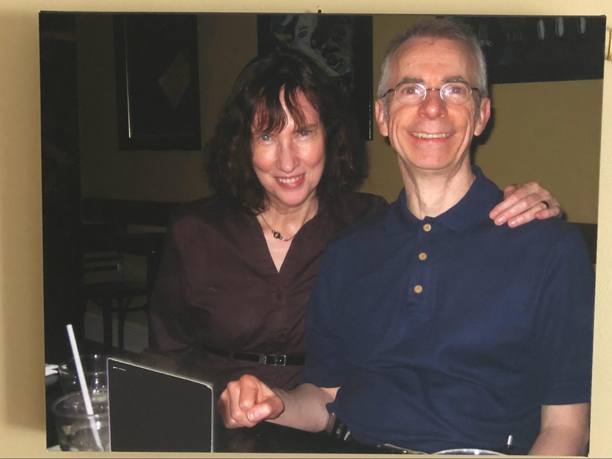 Roy Faulkner (right) finds poetry in grief over the loss of his wife Sharon (left).