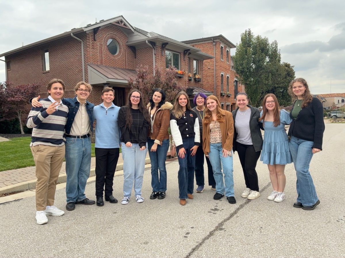 The Northerner staff at their November magazine cover photoshoot and Thanksgiving potluck. 