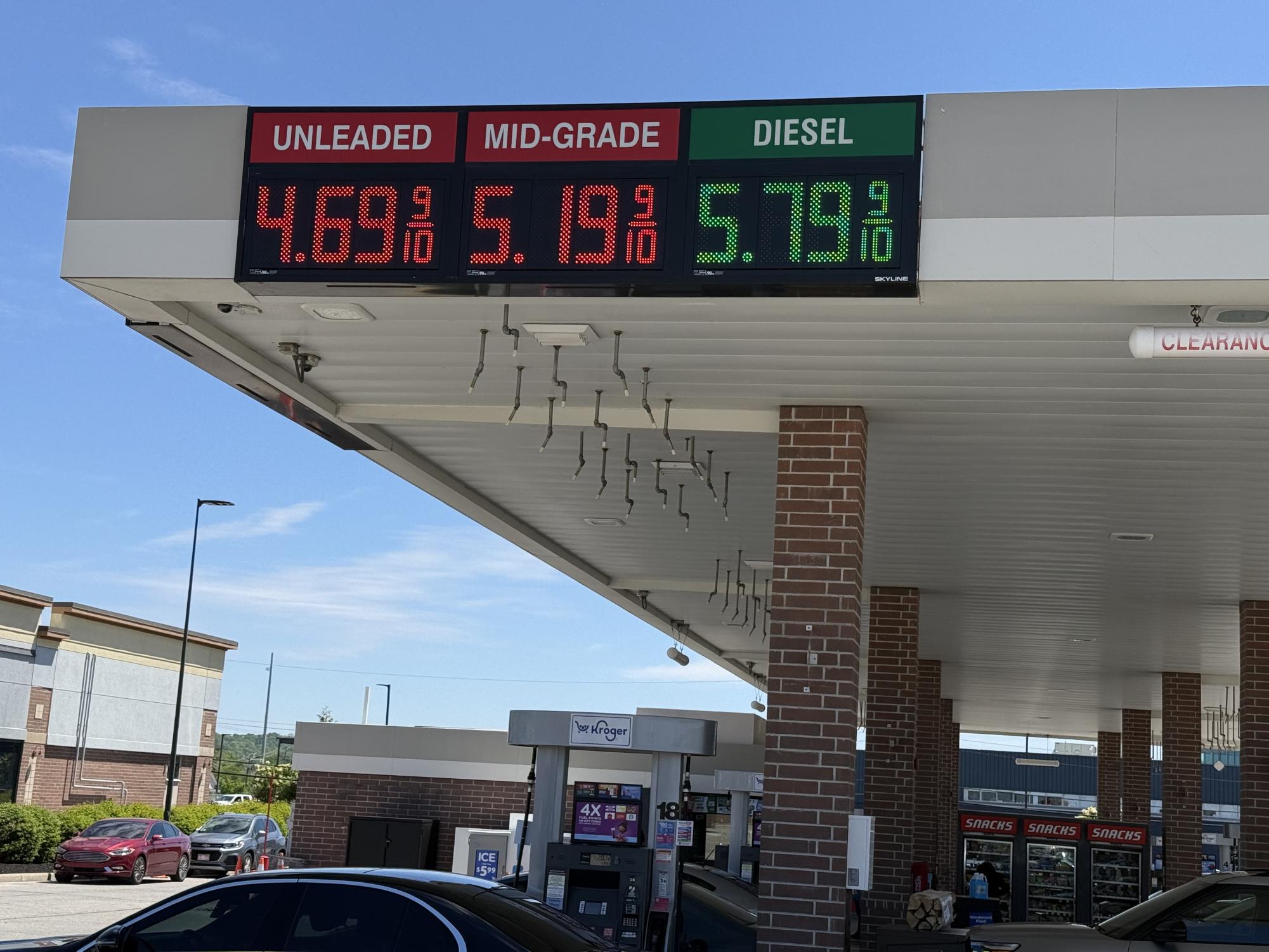 Gas prices approach $5 a gallon in the Greater Cincinnati Region.